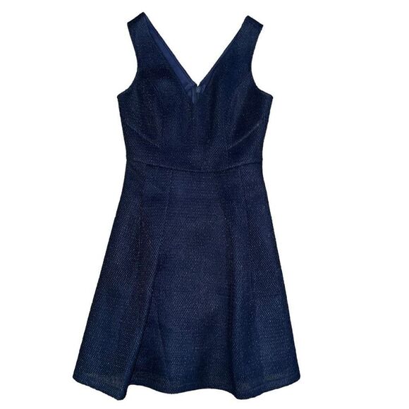 GUESS Sleeveless Mesh Fit & Flare Navy Blue Dress Size 2 - Picture 2 of 9